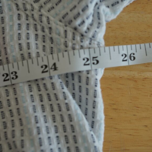 Carbon2Cobalt Blue Striped Button-Up Shirt XL Lightweight Cotton Casual Style - Picture 12 of 13